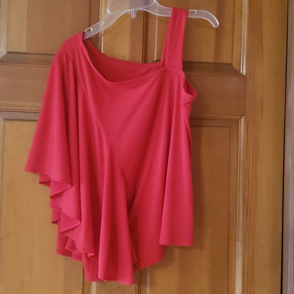 Chicos Size 0P Coral Blouse One Strap EUC Women's - Picture 3 of 5
